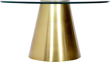 Meridian Furniture - Glassimo Brushed Gold Coffee Table - 298-CT veiw 3