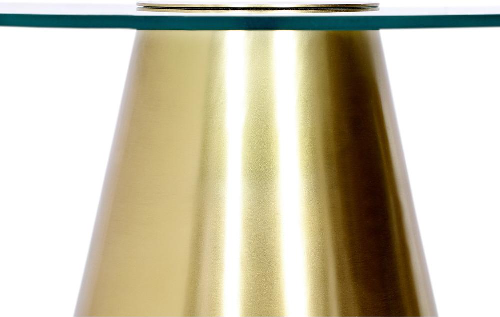 Meridian Furniture - Glassimo Brushed Gold Coffee Table - 298-CT veiw 4
