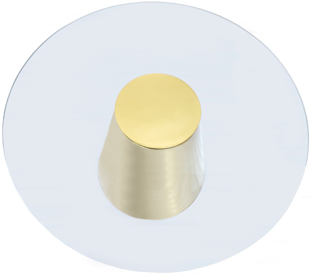 Meridian Furniture - Glassimo Brushed Gold Coffee Table - 298-CT veiw 5