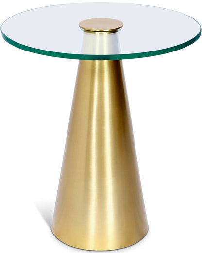 Meridian Furniture - Glassimo Brushed Gold End Table - 298-ET veiw 1