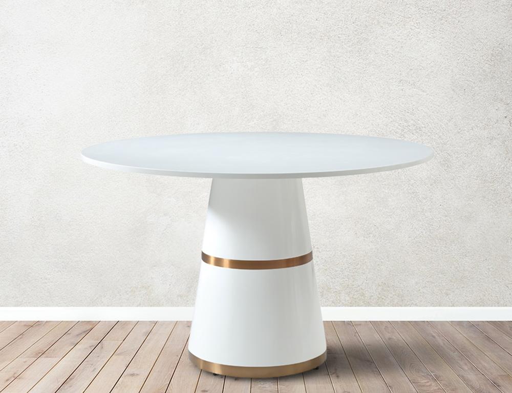 Meridian Furniture - Hans White Dining Table - 813-T veiw 2