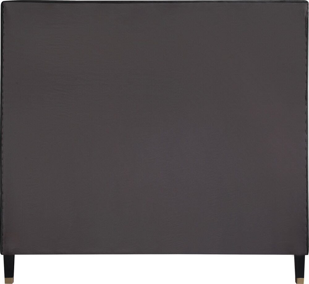 Meridian Furniture - Harlie Black Velvet Full Bed - HarlieBlack-F veiw 5