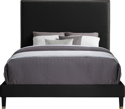Meridian Furniture - Harlie Black Velvet King Bed - HarlieBlack-K veiw 3