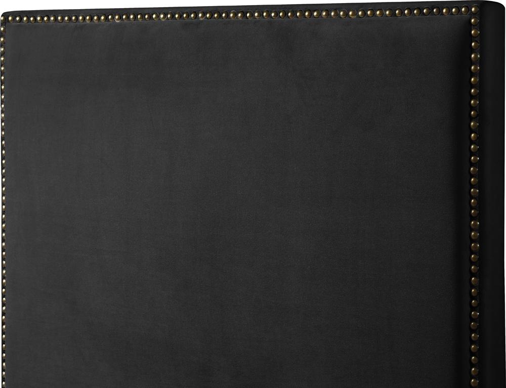 Meridian Furniture - Harlie Black Velvet King Bed - HarlieBlack-K veiw 6