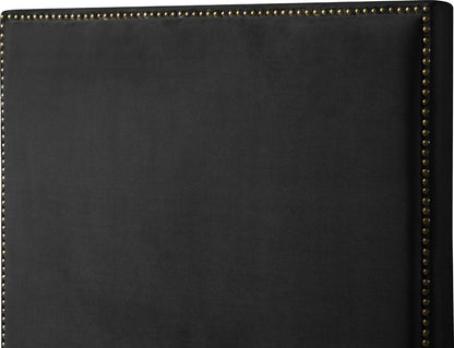 Meridian Furniture - Harlie Black Velvet King Bed - HarlieBlack-K veiw 6