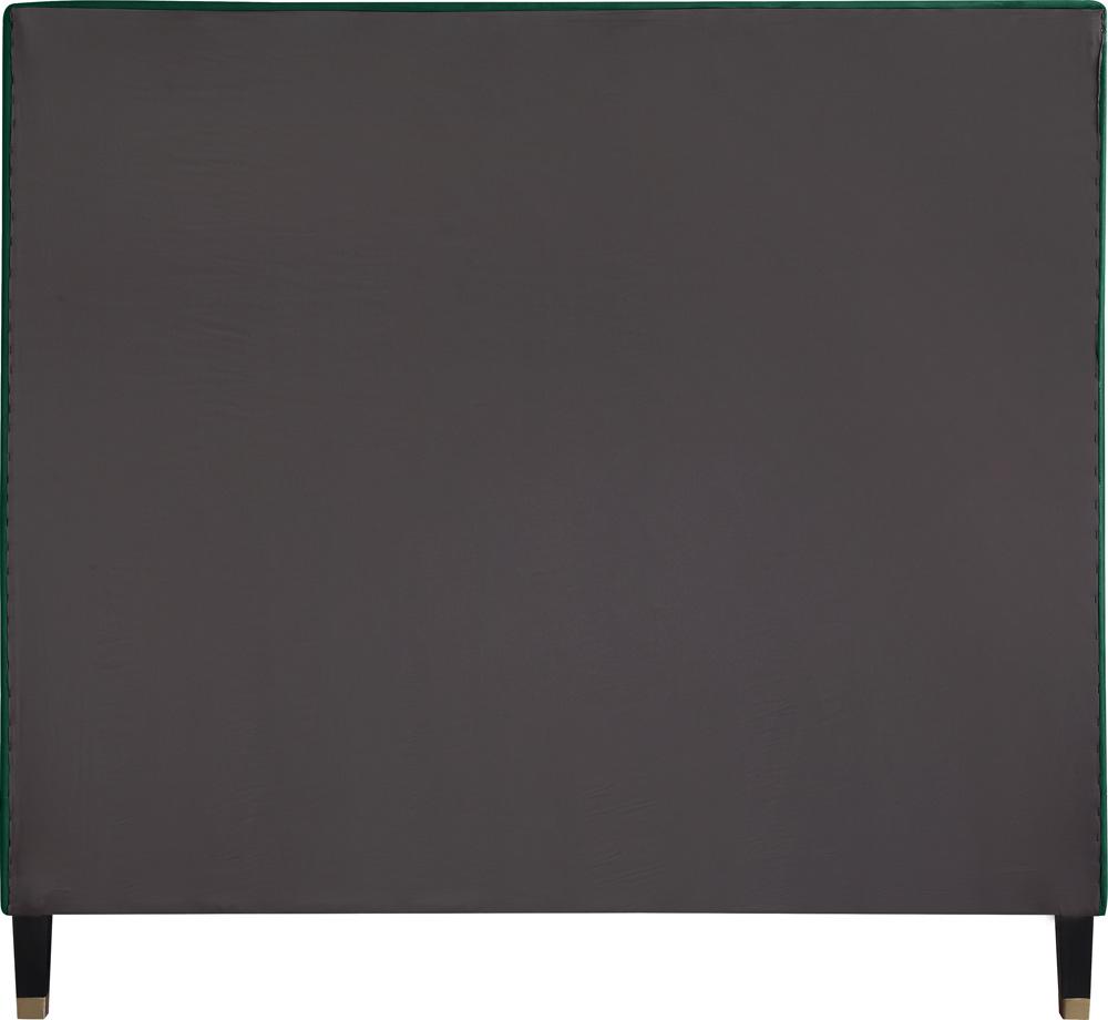 Meridian Furniture - Harlie Green Velvet King Bed - HarlieGreen-K veiw 5
