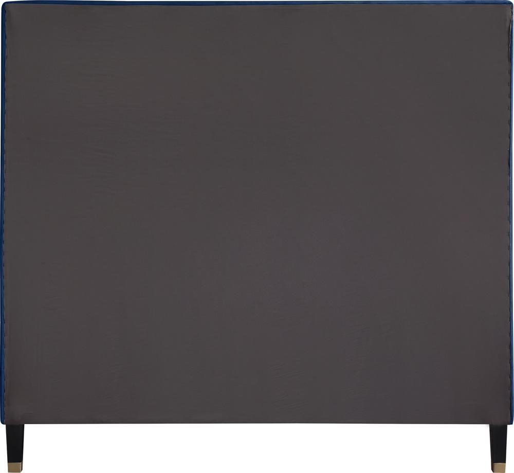 Meridian Furniture - Harlie Navy Velvet King Bed - HarlieNavy-K veiw 5