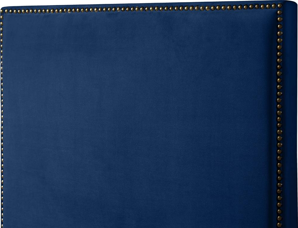 Meridian Furniture - Harlie Navy Velvet King Bed - HarlieNavy-K veiw 6