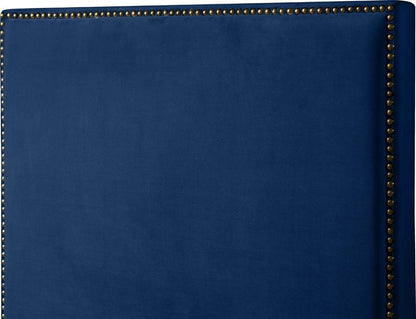 Meridian Furniture - Harlie Navy Velvet King Bed - HarlieNavy-K veiw 6