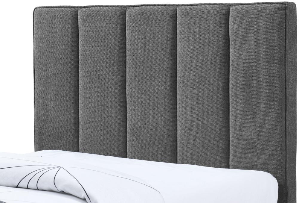 Meridian Furniture - Harper Grey Linen Textured Fabric Twin Trundle Bed - HarperGrey-T veiw 7