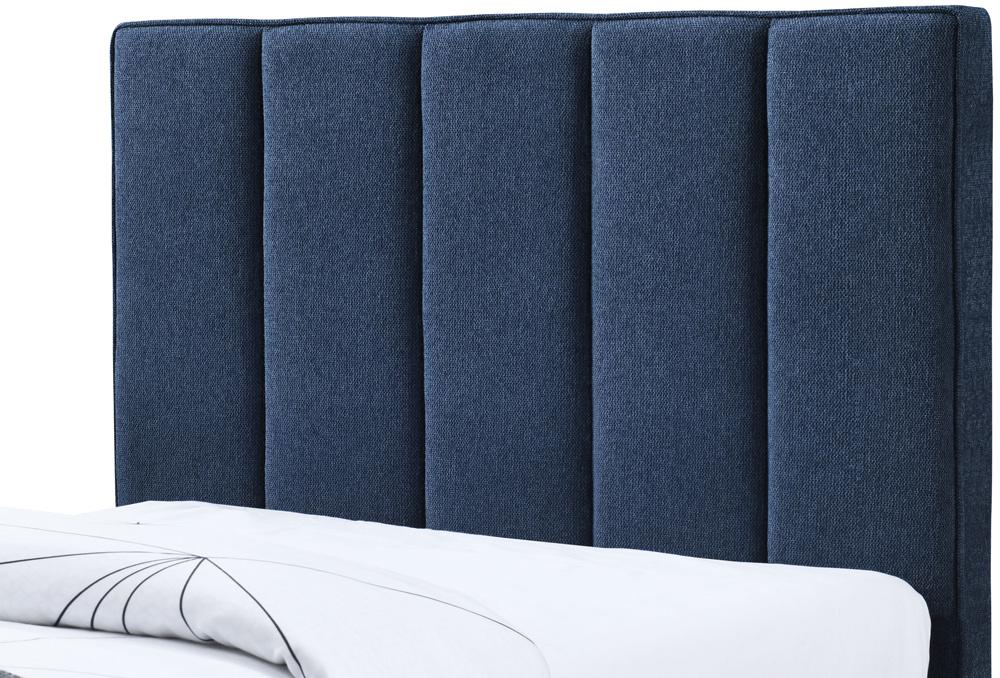 Meridian Furniture - Harper Navy Linen Textured Fabric Twin Trundle Bed - HarperNavy-T veiw 7