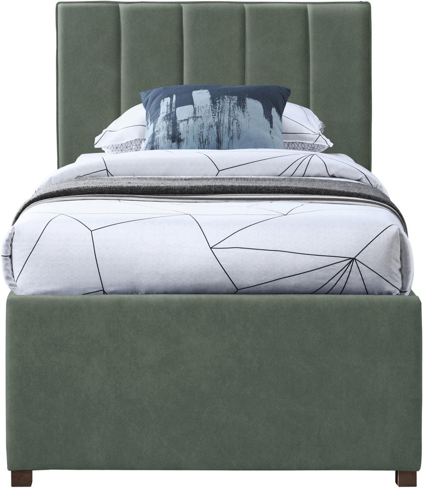Meridian Furniture - Hudson Green Vegan Leather Twin Trundle Bed - HudsonGreen-T veiw 3