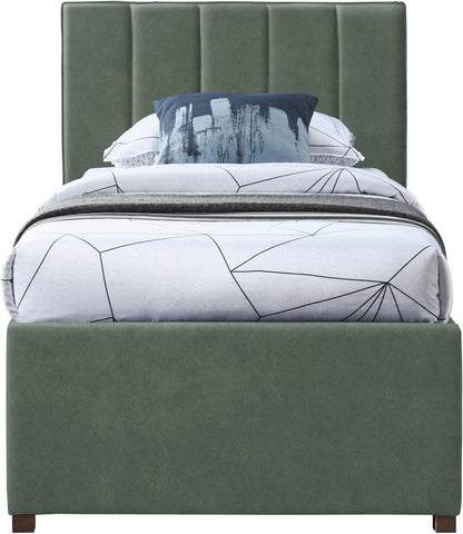 Meridian Furniture - Hudson Green Vegan Leather Twin Trundle Bed - HudsonGreen-T veiw 3
