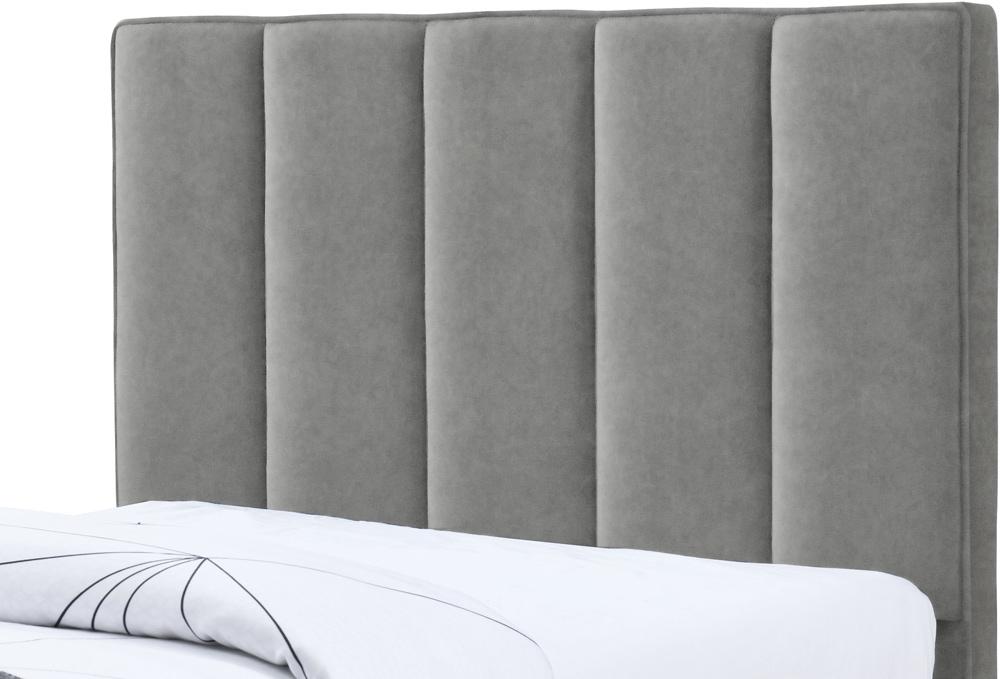 Meridian Furniture - Hudson Grey Vegan Leather Twin Trundle Bed - HudsonGrey-T veiw 7