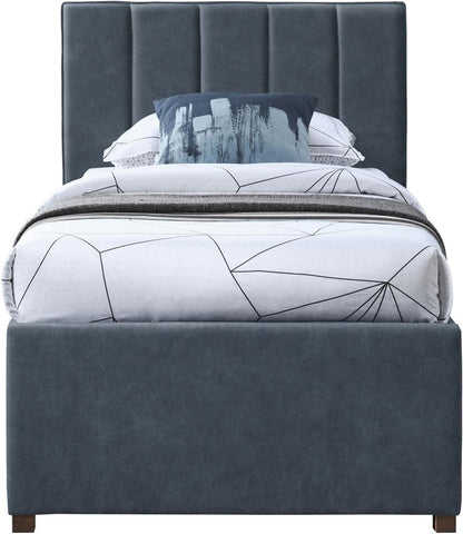 Meridian Furniture - Hudson Navy Vegan Leather Twin Trundle Bed - HudsonNavy-T veiw 3