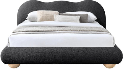 Meridian Furniture - Hyde Black Boucle Fabric King Bed - HydeBlack-K veiw 5