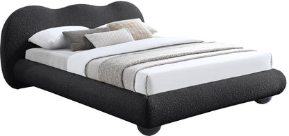Meridian Furniture - Hyde Black Boucle Fabric Queen Bed - HydeBlack-Q veiw 2