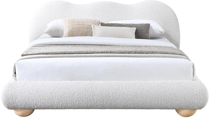 Meridian Furniture - Hyde Cream Boucle Fabric Full Bed - HydeCream-F veiw 5