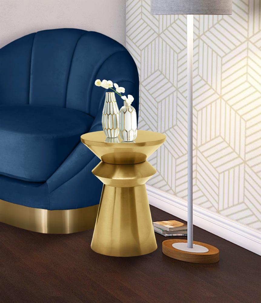 Meridian Furniture - Jai Brushed Gold End Table - 241-ET veiw 2