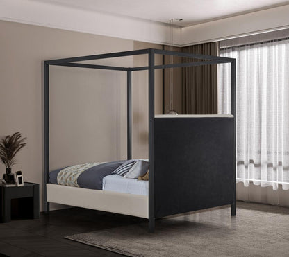 Meridian Furniture - James Beige Linen Textured Fabric King Bed - JamesBeige-K veiw 6