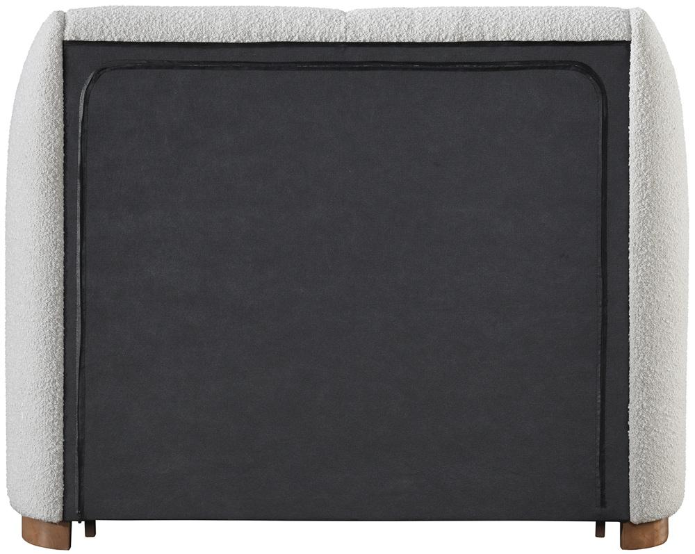 Meridian Furniture - Jardin Cream Boucle Fabric Twin Bed - JardinCream-T veiw 4
