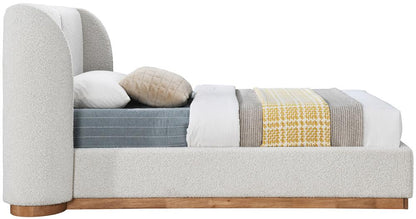 Meridian Furniture - Jardin Cream Boucle Fabric Twin Bed - JardinCream-T veiw 5