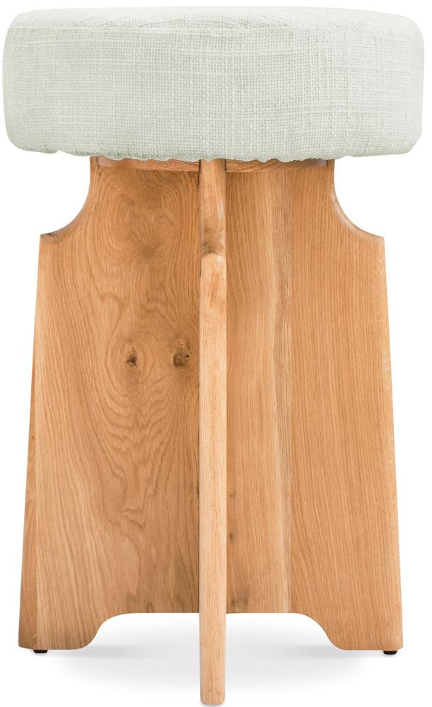 Meridian Furniture - Jasper Cream Boucle Fabric Stool - 837Cream-C veiw 1