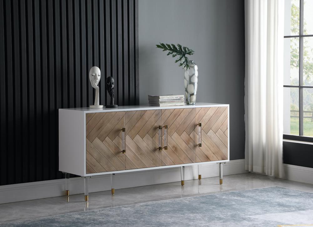 Meridian Furniture - Jive White Lacquer Sideboard/Buffet - 315 veiw 2