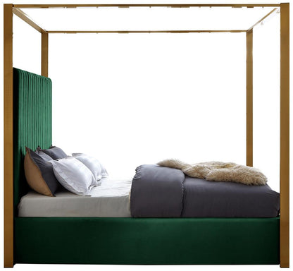 Meridian Furniture - Jones Green Velvet King Bed - JonesGreen-K veiw 5
