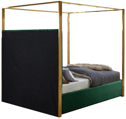 Meridian Furniture - Jones Green Velvet Queen Bed - JonesGreen-Q veiw 6