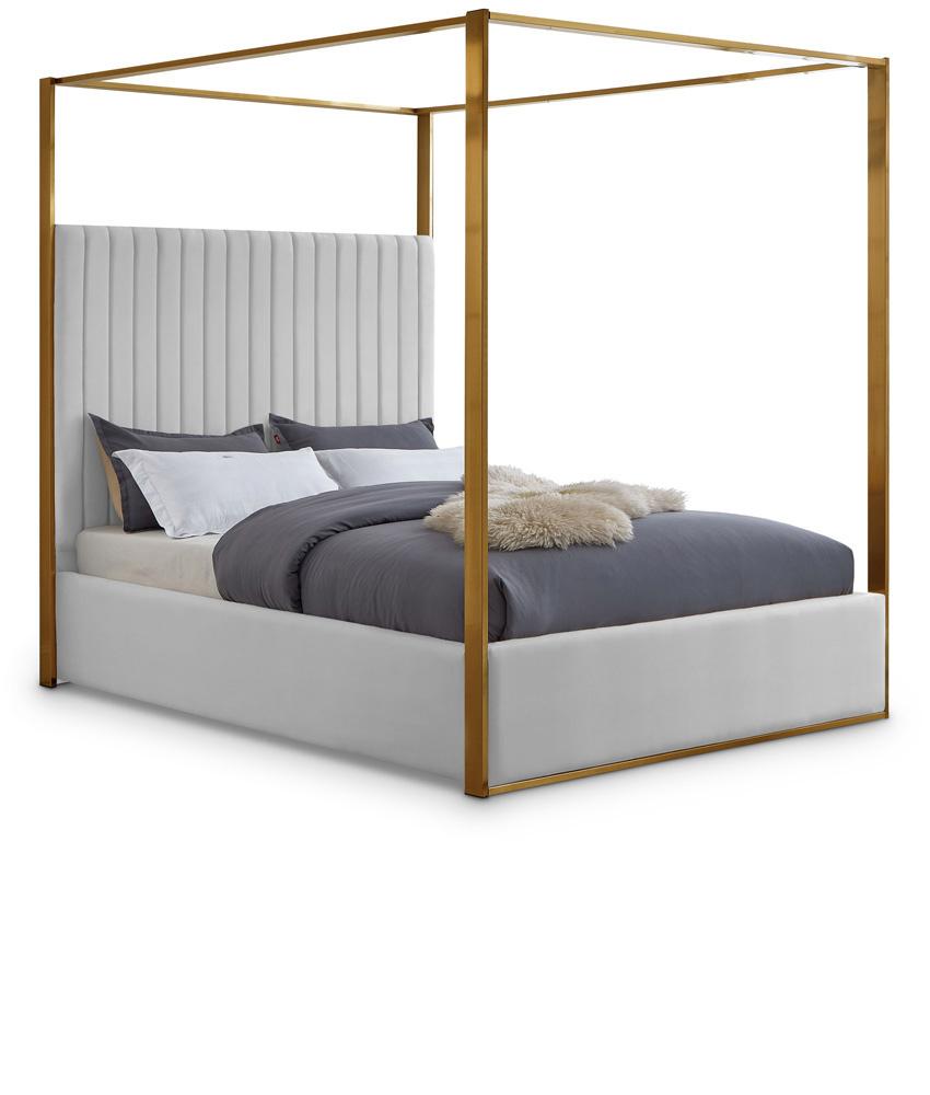 Meridian Furniture - Jones White Vegan Leather King Bed - JonesWhite-K veiw 1