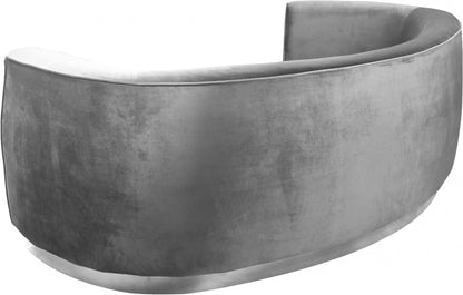 Meridian Furniture - Julian Grey Velvet Sofa - 621Grey-S view 2