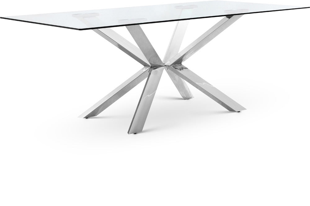 Meridian Furniture - Juno Chrome Dining Table - 732-T veiw 1