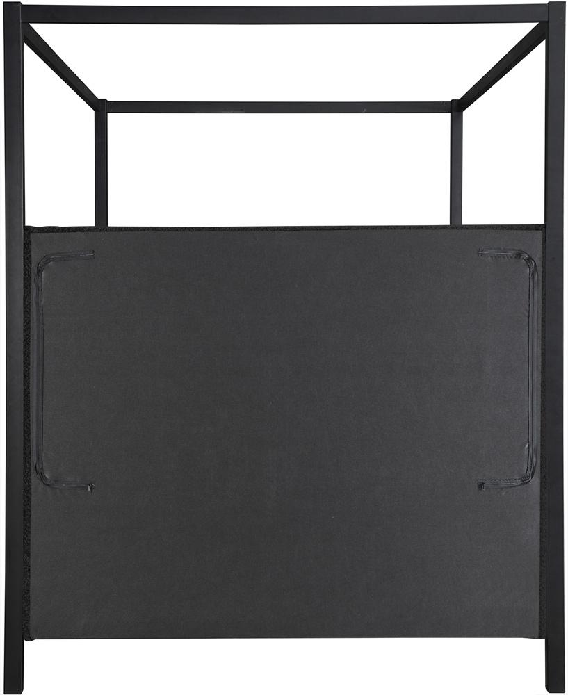 Meridian Furniture - Kelly Black Boucle Fabric Full Bed - KellyBlack-F veiw 5