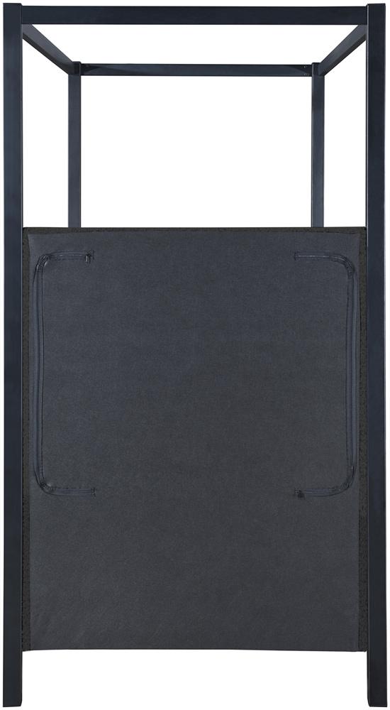 Meridian Furniture - Kelly Black Boucle Fabric Twin Bed - KellyBlack-T veiw 5