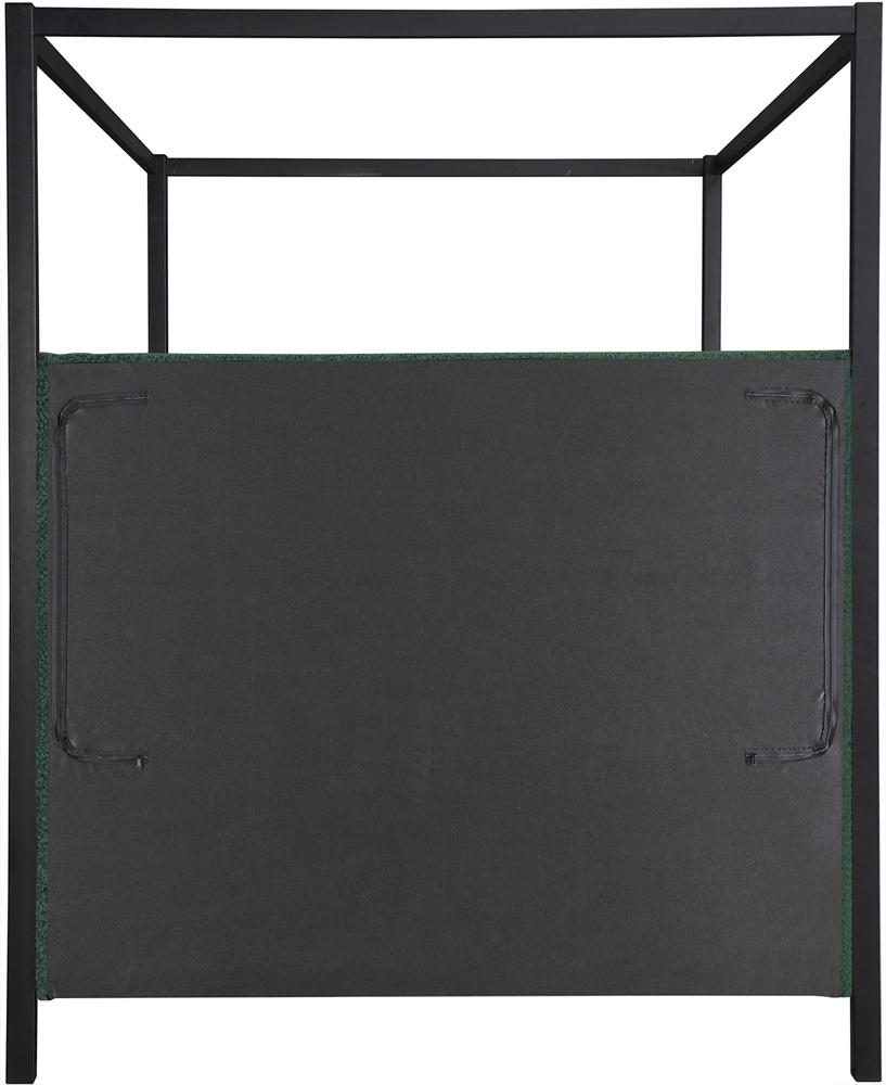 Meridian Furniture - Kelly Green Boucle Fabric King Bed - KellyGreen-K veiw 5