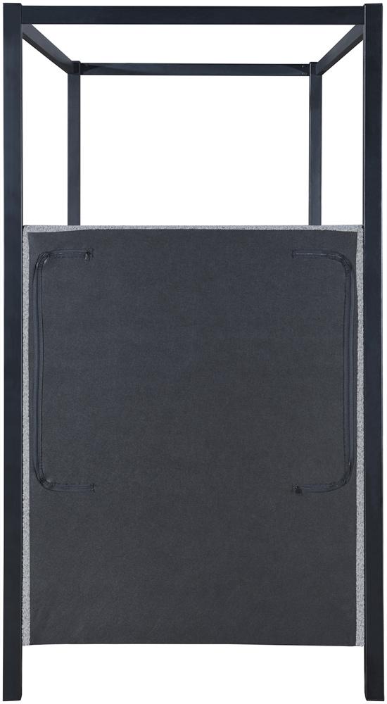 Meridian Furniture - Kelly Grey Boucle Fabric Twin Bed - KellyGrey-T veiw 5