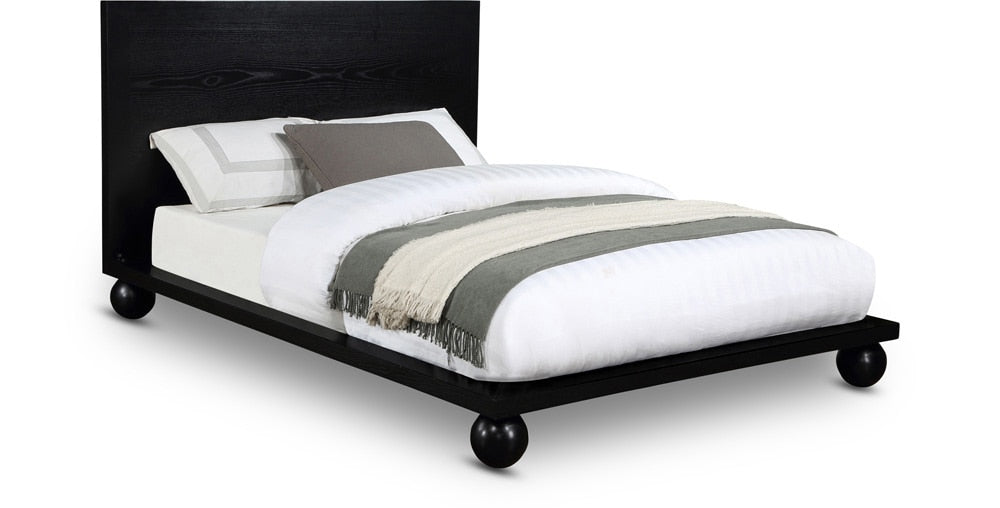 Meridian Furniture - Kent Black Queen Bed - KentBlack-Q veiw 1