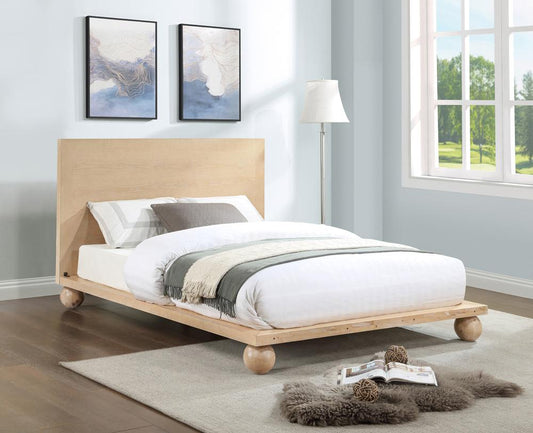 Meridian Furniture - Kent Natural King Bed - KentNatural-K veiw 2