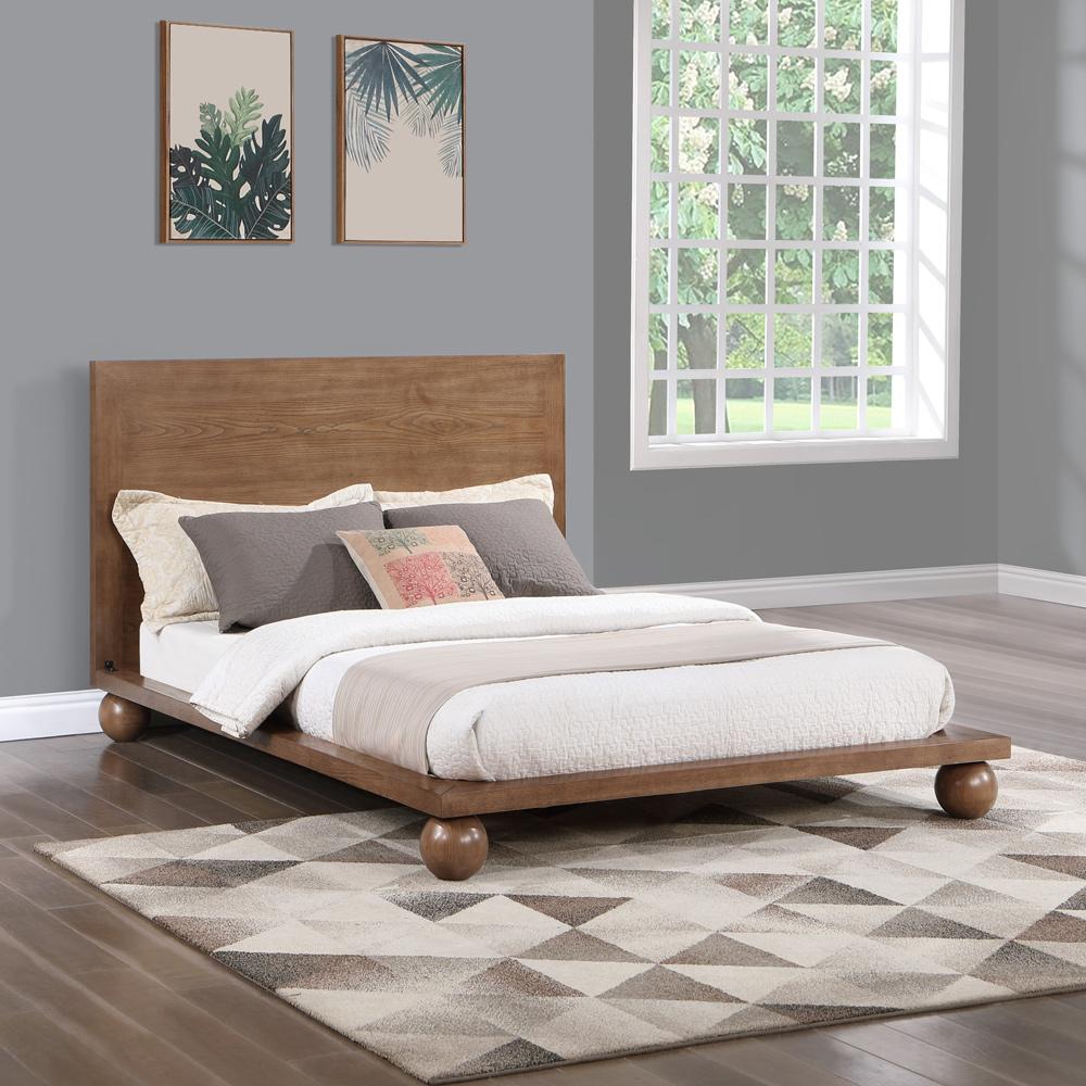 Meridian Furniture - Kent Walnut Queen Bed - KentWalnut-Q veiw 2