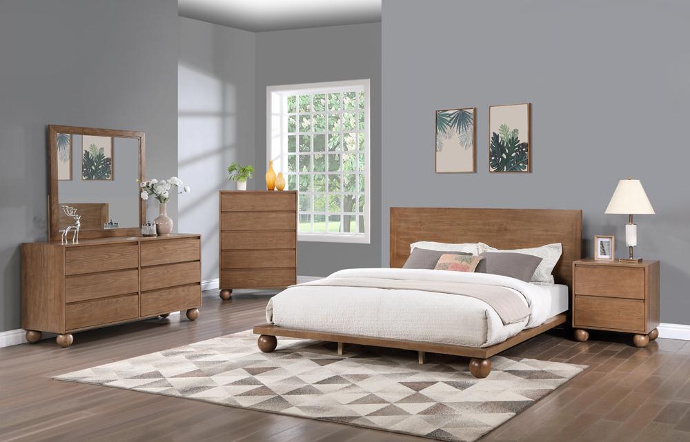 Meridian Furniture - Kent Walnut Queen Bed - KentWalnut-Q veiw 7