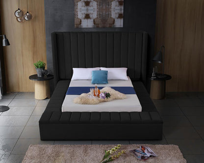 Meridian Furniture - Kiki Black Velvet Full Bed - KikiBlack-F veiw 6
