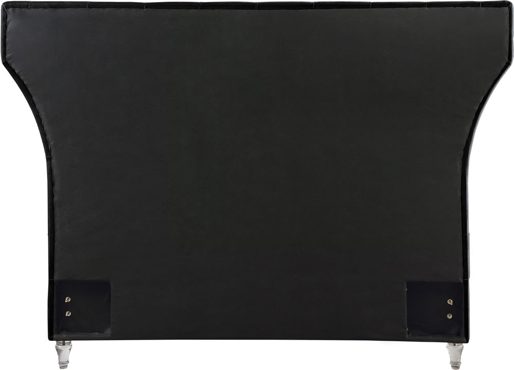 Meridian Furniture - Kira Black Velvet King Bed - KiraBlack-K veiw 5