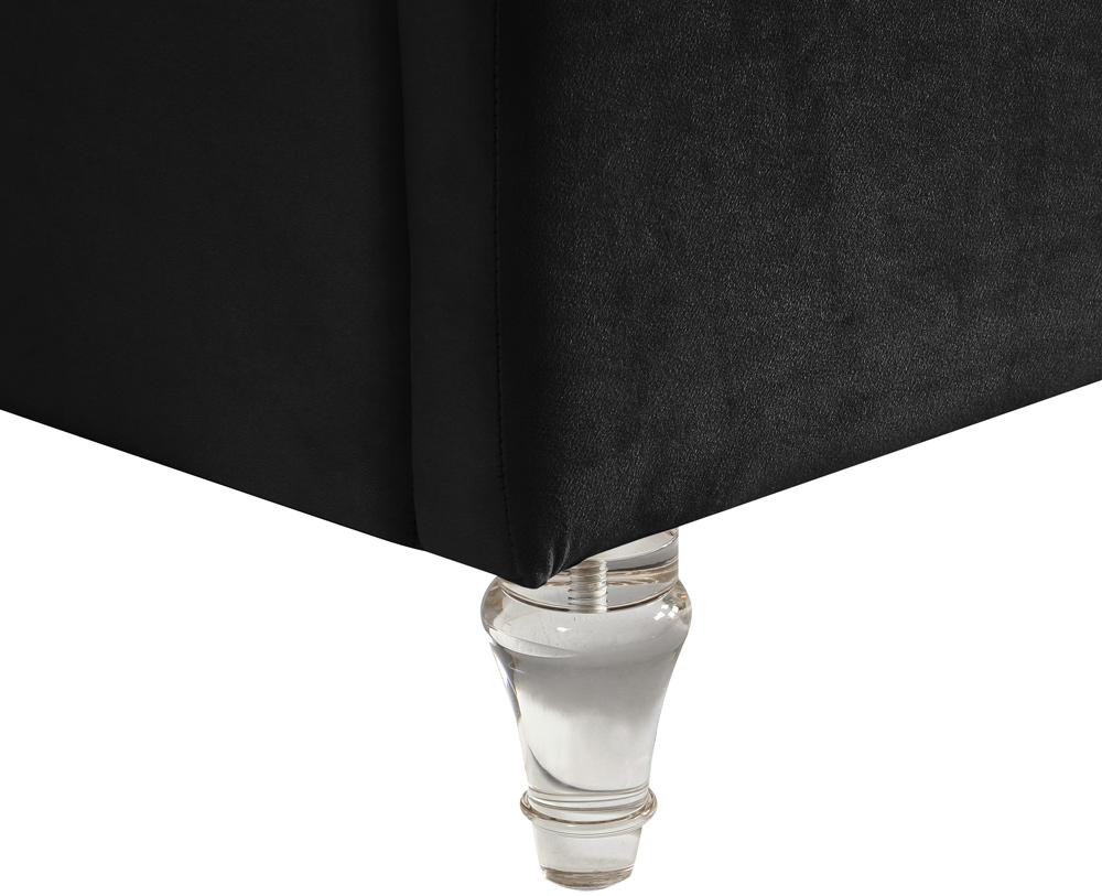 Meridian Furniture - Kira Black Velvet King Bed - KiraBlack-K veiw 7