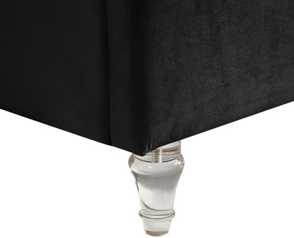 Meridian Furniture - Kira Black Velvet King Bed - KiraBlack-K veiw 7
