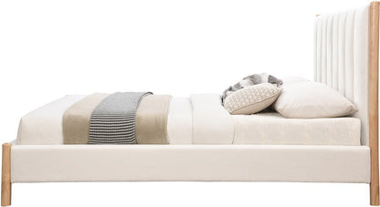Meridian Furniture - Kona Cream Polyester Fabric King Bed - KonaCream-K veiw 4