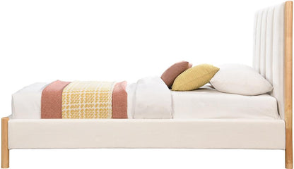 Meridian Furniture - Kona Cream Polyester Fabric Twin Bed - KonaCream-T veiw 4