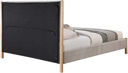 Meridian Furniture - Kona Grey Polyester Fabric Queen Bed - KonaGrey-Q veiw 5