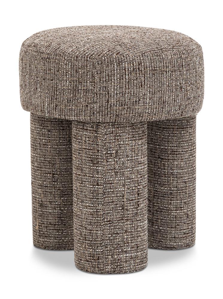 Meridian Furniture - Larson Brown Polyester Fabric Ottoman/Stool - 100Brown veiw 1