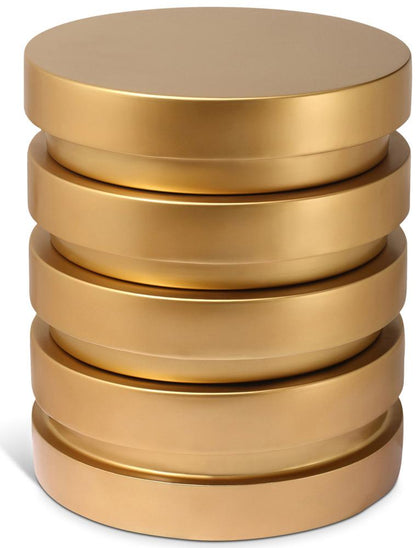 Meridian Furniture - Levels Brushed Gold End Table - 299-ET veiw 1